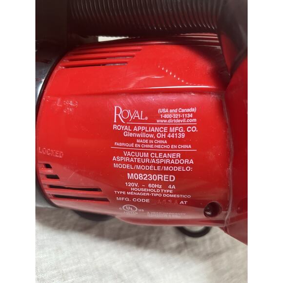 Dirt Devil by Royal Ultra Red Electric Hand‎ Vac Handheld Vacuum Cleaner M08230 - Picture 4 of 7